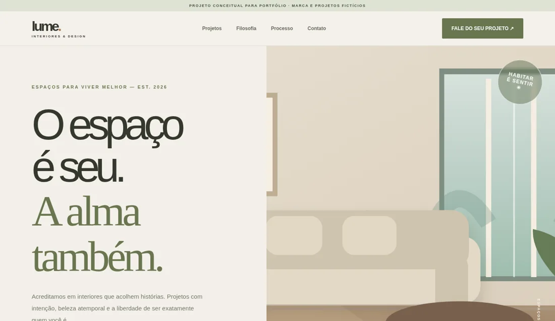 Prévia do site Lume Interiores
